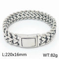 Men Bracelet for Man Gold Color Stainless Steel 16MM Width Heart Shape Chain Bracelets Men's On Hand Wrist Jewelry