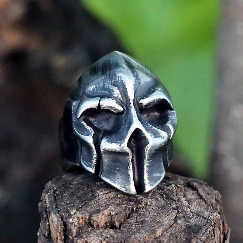 Hip-Hop Men's Biker Rings Head Evil Skull Ring Gothic Punk Rock Biker Jewelry Accessories Wholesale