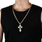 Trinity Latin Cross Multi-Layer Necklace — Stainless Steel