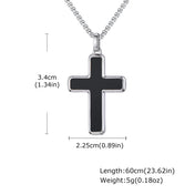 Vintage Cross Pendant Necklace — Stainless Steel