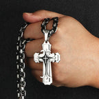 Trinity Latin Cross Multi-Layer Necklace — Stainless Steel