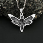 Skull Moth Pendant — Stainless Steel