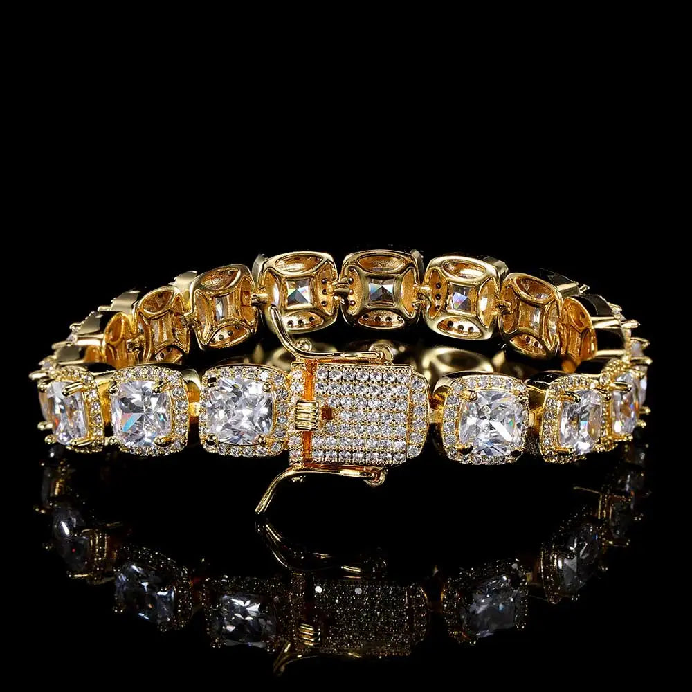 Stainless Steel Tennis Bracelet Cluster 10MM