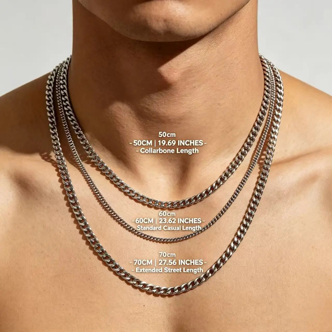 Waterproof Stainless Steel Square Lock Cuban Link Chain Necklace For Men Punk Thick Heavy Chain Jewelry 8/10/12/14MM