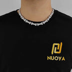 HIP Hop 3A+ CZ Stone Paved Bling Iced Out 10mm Bone Shape Link Chain Necklace for Men Rapper Jewelry Gift