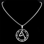 Angel Seal Pendant Necklace — Stainless Steel