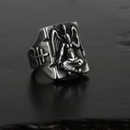 Gothic Baphomet Pentagram Sigil Ring — Stainless Steel