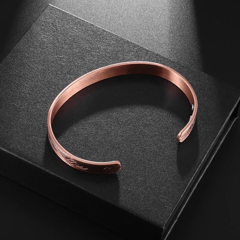 High Quality Copper Engraved Totem Magnetic Adjustable Bracelet for Men Women Joint Protection Pain Relief Biomagnetic