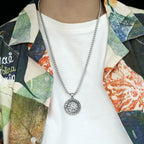 Silver Viking Sun Circle Pendant Necklace Box