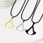Stainless Steel Assassin Necklace Classic Movie Cosplay Accessory Jewelry Gifts Fashion Charm Pendant for Women Men