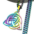 Celtic Knot Trinity Pendant Necklace — Stainless Steel