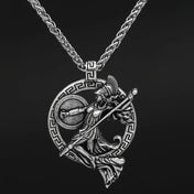 Greek Mythology Athena Sparta Pendant Necklace — 60cm Chain
