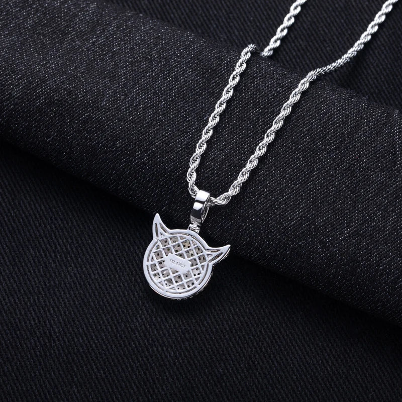 Iced Out Demon Pendant — 14K Gold