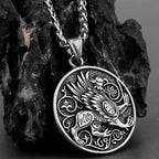 Stainless Steel Sweater Chain Greek Mythology Griffin Amulet Pendant Men's Necklace Retro Totem Necklace Jewelry Wholesale