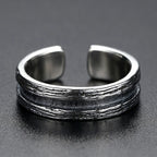New Arrival 925 Silver Ring Open Size Retro Men Jewelry Personality Multi Lines Design Male Index Finger Accessories