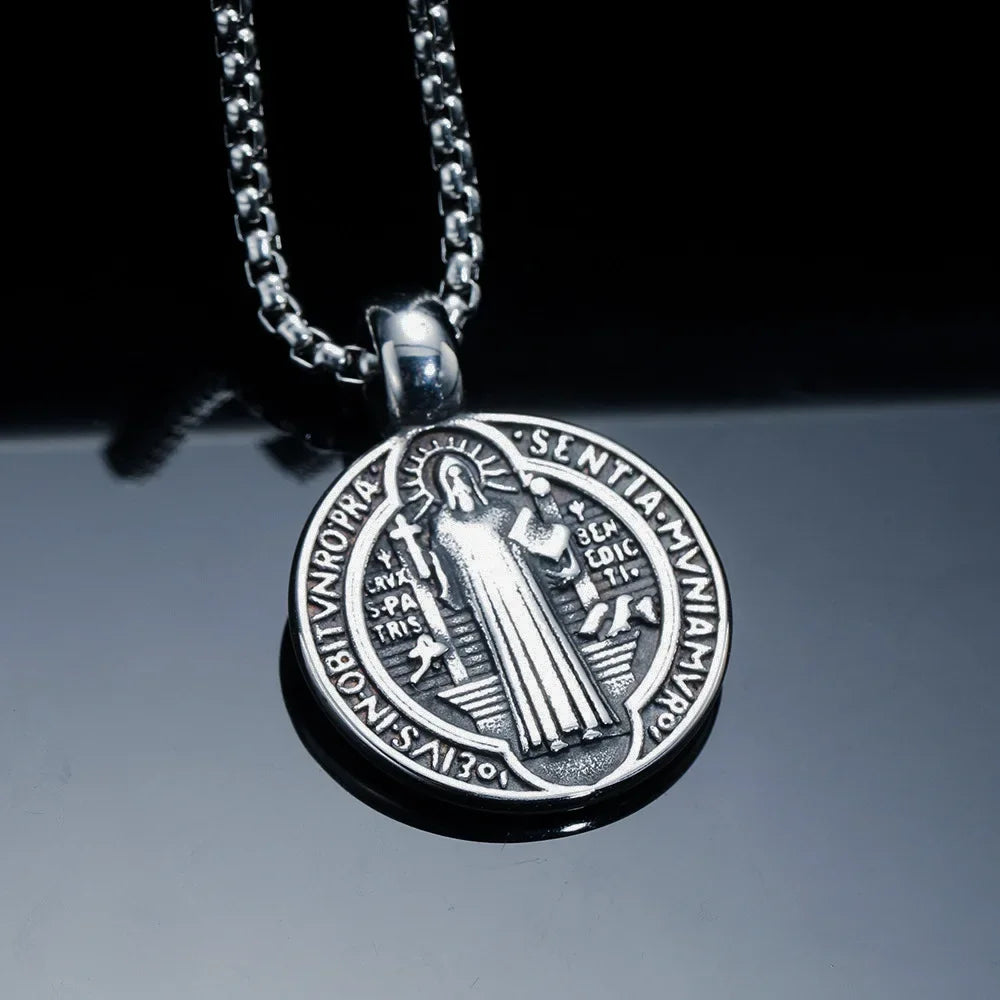 Vintage Saint Benedict Cross Necklace