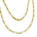 Luxury 24K 9999 Pure Gold real gold Men's and Women's 4MM 60cm 65cm 70cm Three-to-One Geometric Cuban Necklace