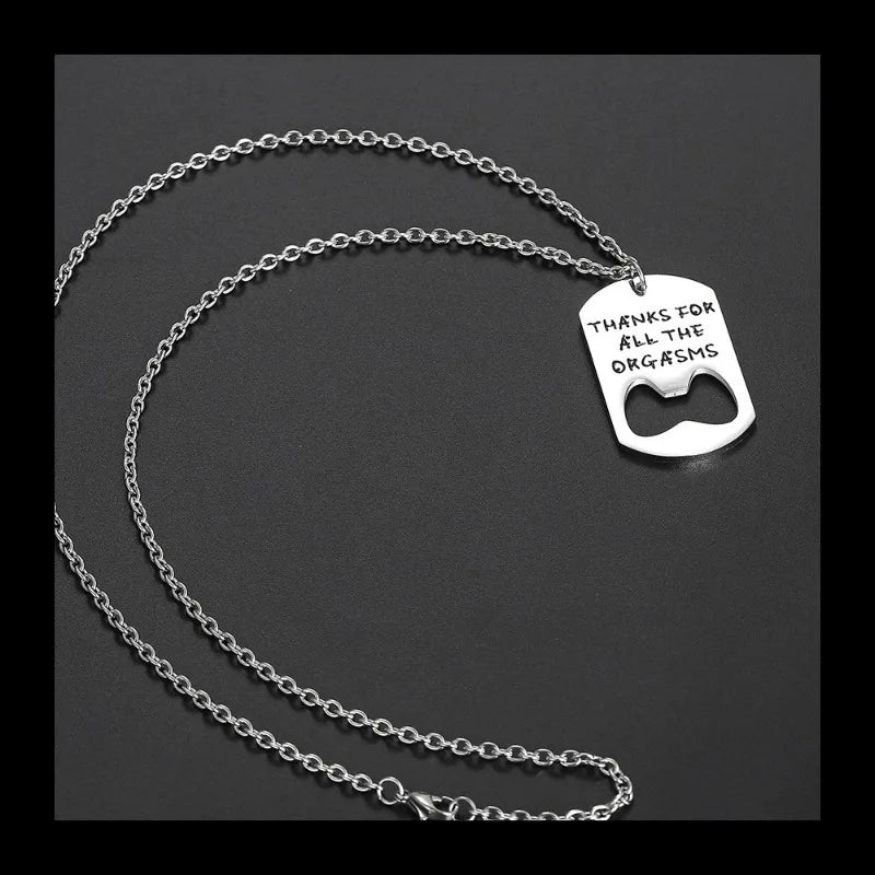 Bone Sweater Pendant — Stainless Steel