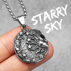 Greek Myth Sun Moon Pendant — Stainless Steel