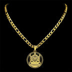 Masonic Silver Pendant Necklace — Stainless Steel