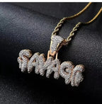 Hip Hop Iec Out Put Crystal Zirconia Dollar Sign Pendant Necklace Fashion Punk Cool Rock Rap Party Jewelry Accessories