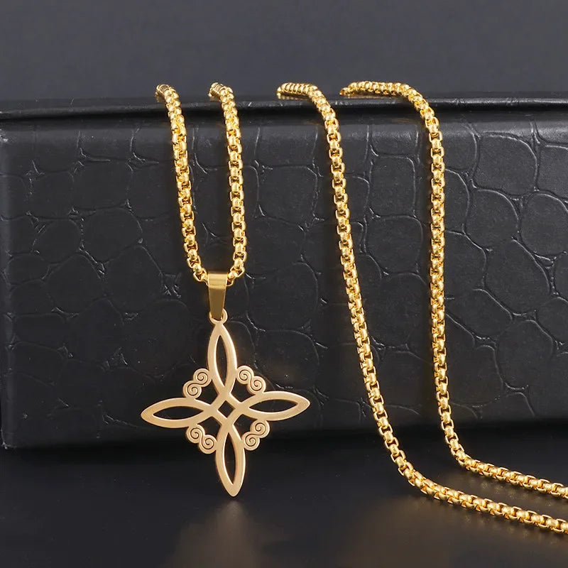 Sun Moon Star Trinity Pendant Necklace