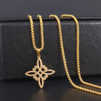 Sun Moon Star Trinity Pendant Necklace