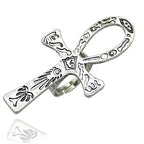Vintage Carved Egyptian Scriptures Big Ankh Cross Finger Ring For Women Men Gothic Open Crosses Amulet Band Jewelry