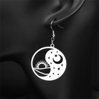 Yin Yang Silver Pendant Taoist Tai Chi Bagua Sun