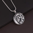 Wolf Tiger Lion Pendant Necklace — Stainless Steel