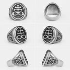 Lucifer Satan Signet Ring — Stainless Steel