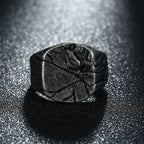 Cracking Rock Statement Ring — Silver