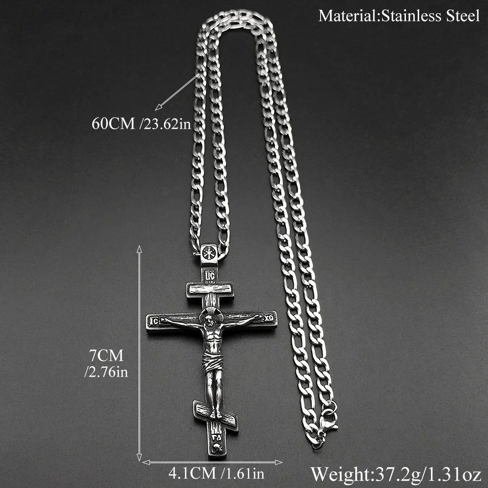 Cross Silver Chain