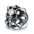 Retro Officer Skull Rings for Men Women Punk Hip Hop Rock Skeleton Trendy Ring Fashion Jewelry Gifts Adjustable