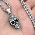 Gothic Skeleton Stainless Steel Pendant Necklace