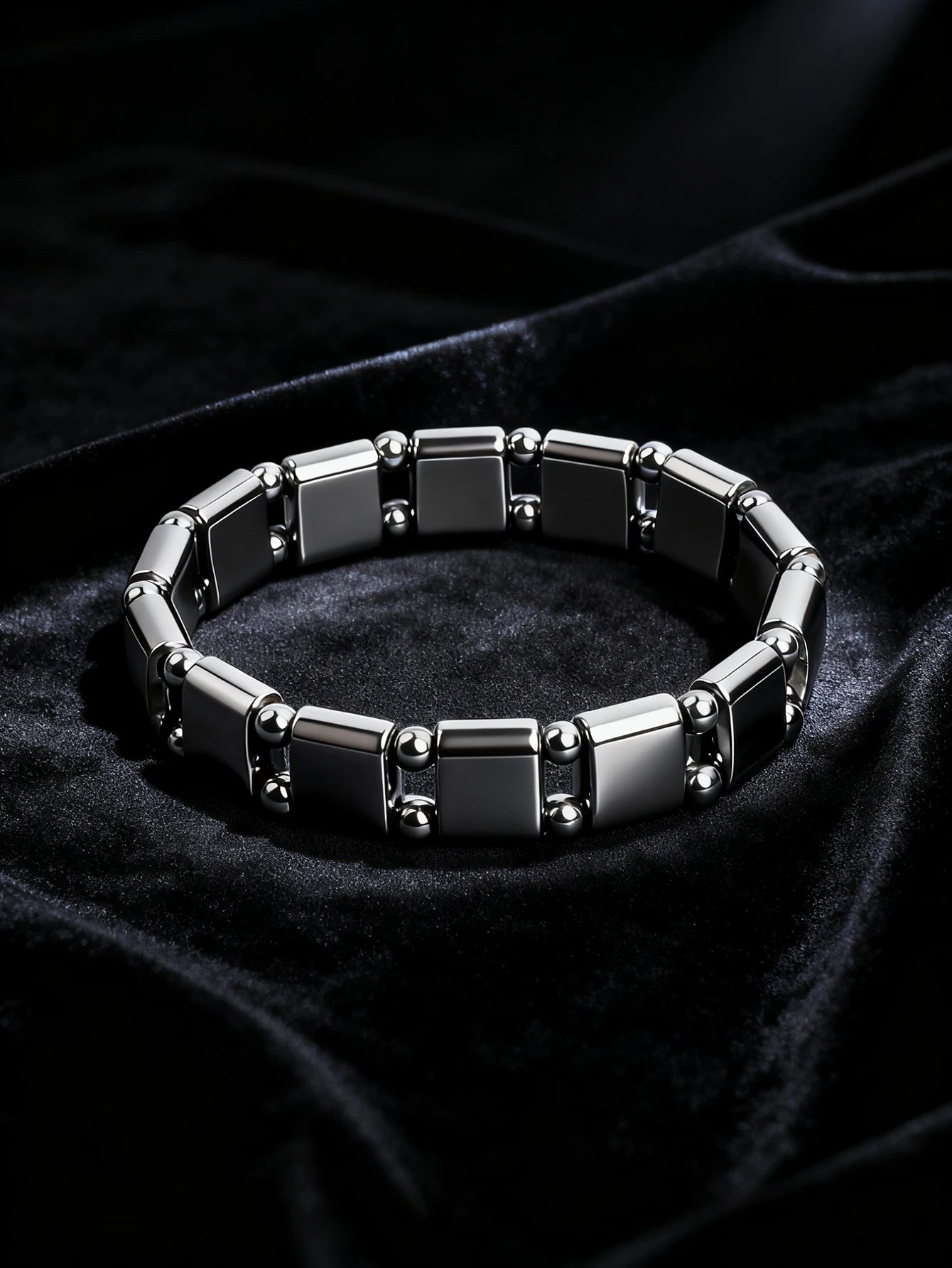 Men's Bracelet Natural Stone Hematite Arrow Bead Beaded Bracelet for Vigour Protection Strength Confidence & Grounding Jewelry