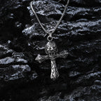 Cross Skull Steel Pendant European American Dark
