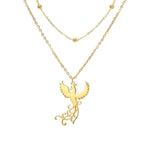 Winged Bird Totem Pendant Necklace — Stainless Steel