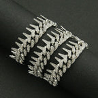20mm Gothic Thorns Flash Full Rhinestone Miami Cuban Chain Luxury Fashion Men's Necklace For Women Hip Hop Cool