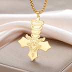1pc Dark Occult Goat Head Pentagram Snake Baphomet Cross Necklace Mystical Symbol Pendant Jewelry