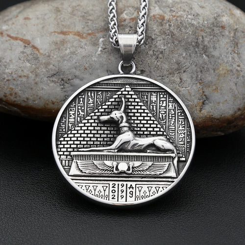Anubis Steel Pendant Vintage Ancient Egyptian