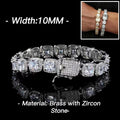 Iced Out Tennis Bracelet Stainless Steel 10/12MM