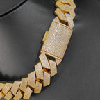 Iced Out Cuban Chain Necklace Stainless Steel 25MM
