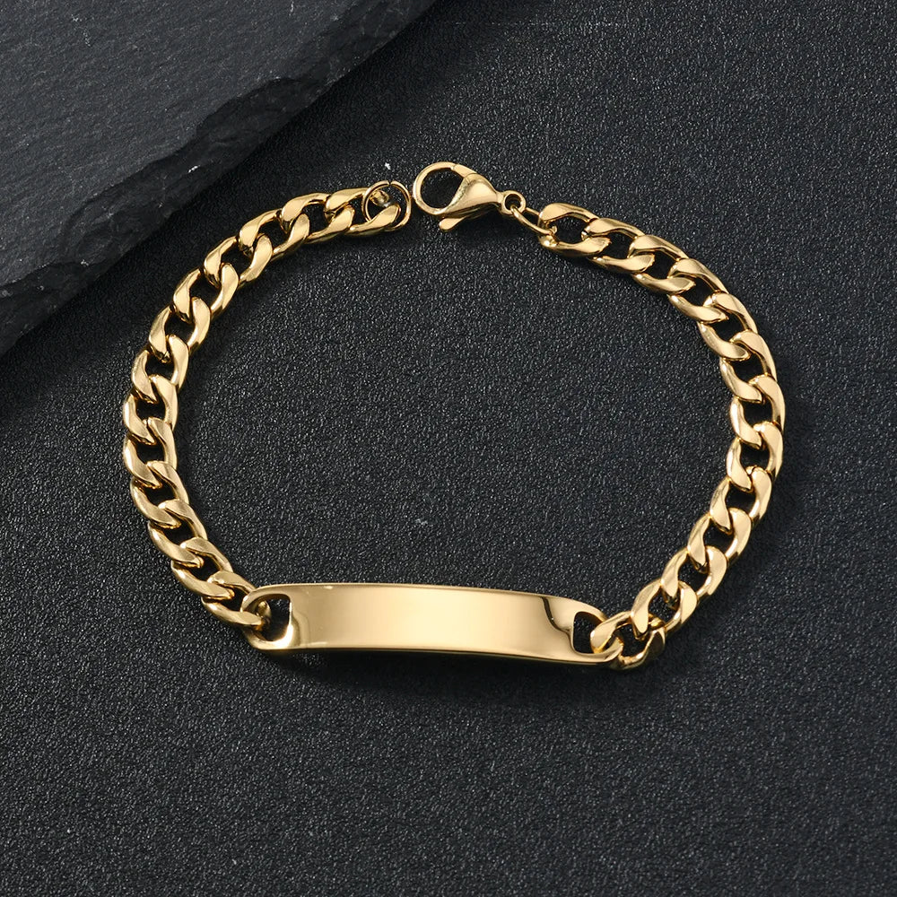 Steel Bracelet 7MM Hand Punk Street Style
