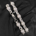 Iced Out Bead Choker Necklace 10.5MM Stainless Steel