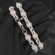 Iced Out Bead Choker Necklace 10.5MM Stainless Steel
