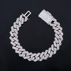 Iced Out Cuban Chain Necklace Stainless Steel 14MM
