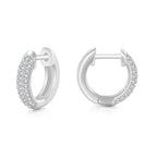 Iced Out Hoop Earrings — Stainless Steel