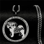 Iced Out Silver Chain French Bulldog Chihuahua