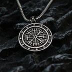 Vegvisir Norse Compass Pendant Necklace — Stainless Steel